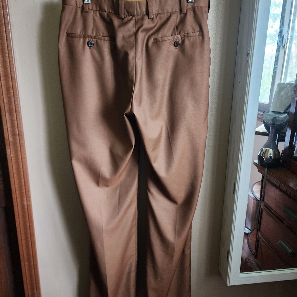 StudioSuits Napolean Rust Wool Pants - Picture 2 of 5